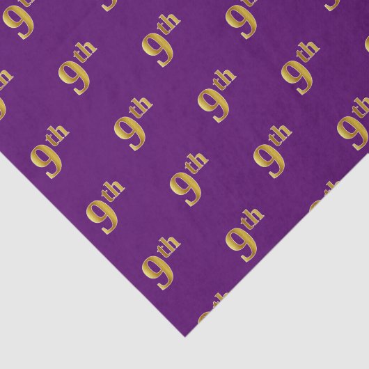 Paars, Faux Gold 9de (negende) gebeurtenispapier Tissuepapier (Detail)