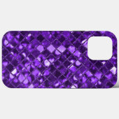 Paars Faux Mosaic Glass Case-Mate iPhone Case (Achterkant (horizontaal))
