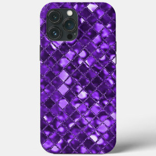 Paars Faux Mosaic Glass Case-Mate iPhone Case