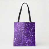 Paars Faux Mosaic Glass Tote Bag (Voorkant)