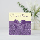 Paars Faux-sequins met ruw Vrijgezellenfeest Kaart (Staand voorkant)