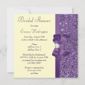 Paars Faux-sequins met ruw Vrijgezellenfeest Kaart (Achterkant)