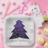 Paars feestelijk Bord kerstboompapier (Feest)