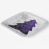 Paars feestelijk Bord kerstboompapier (Gebogen)