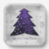 Paars feestelijk Bord kerstboompapier (Voorkant)