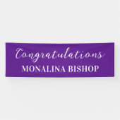 Paars | Felicitatie | Afstuderen Spandoek (Horizontaal)