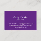 Paars Fern Neon Vape Shop Visitekaartje (Achterkant)