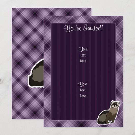 Paars Ferret Kaart (Voorkant / Achterkant)