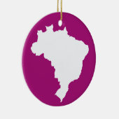 Paars Festive Brazilië op Emporio Moffa Keramisch Ornament (Rechts)