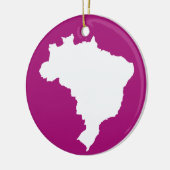 Paars Festive Brazilië op Emporio Moffa Keramisch Ornament (Links)