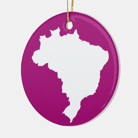 Paars Festive Brazilië op Emporio Moffa Keramisch Ornament (Links)