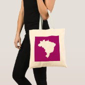 Paars Festive Brazilië Tote Bag (Voorkant (product))
