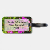 Paars Fireweed Alaska Wildflower Abstract Bagagelabel (Achterkant horizontaal)