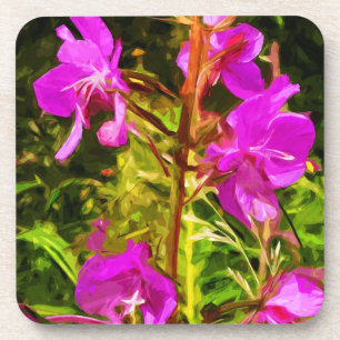 Paars Fireweed Alaska Wildflower Abstract Onderzetter