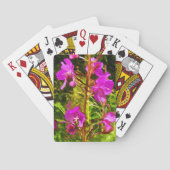 Paars Fireweed Alaska Wildflower Abstract Speelkaarten (Achterkant)