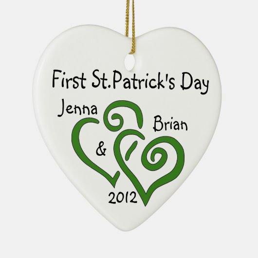 Paar's First St. Patrick's Day Ornament (Rechts)
