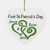 Paar's First St. Patrick's Day Ornament (Achterkant)