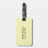 Paars Flamingo Bag Label Bagagelabel (Achterkant verticaal)