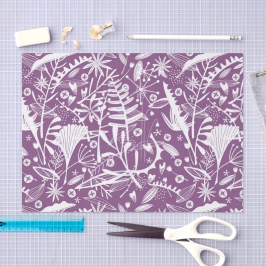 Paars flesje botanisch Tissuepapier (Craft)