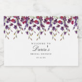 Paars flessenetiket likeurfles etiket (Enkel label)