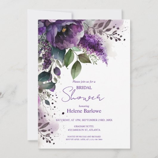 Paars flesvormig Vrijgezellenfeest Kaart (Voorkant)