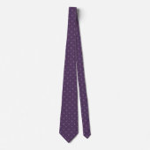 Paars Fleur de Lis Mannen Necktie Stropdas (Voorkant)