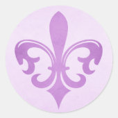 Paars Fleur de lis sticker (Voorkant)