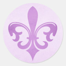 Paars Fleur de lis sticker