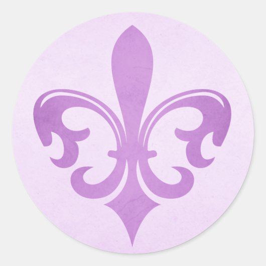 Paars Fleur de lis sticker (Voorkant)