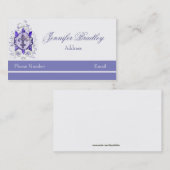 Paars Fleur di li Visitekaartje (Voorkant / Achterkant)