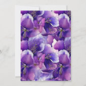  Paars Floral 80e verjaardag Kaart (Achterkant)