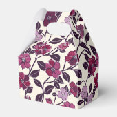 Paars Floral Baby shower Bedankdoosjes (Achterkant)