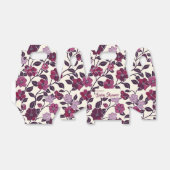 Paars Floral Baby shower Bedankdoosjes (Uitgevouwen)