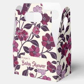 Paars Floral Baby shower Bedankdoosjes (Geopend)