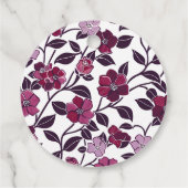 Paars Floral Baby shower Bedankjes Labels (Achterkant)