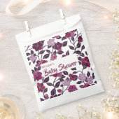 Paars Floral Baby shower Bedankzakje (Geknipt)