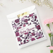 Paars Floral Baby shower Bedankzakje (Gezegeld)