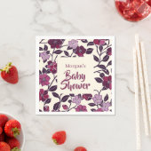 Paars Floral Baby shower Servet (Insitu)
