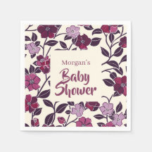 Paars Floral Baby shower