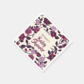 Paars Floral Baby shower Servet (Hoek)