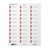 Paars Floral Boho Return Address Label (Full Sheet)