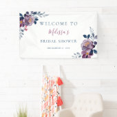 Paars Floral Botanisch Vrijgezellenfeest Spandoek (Insitu)