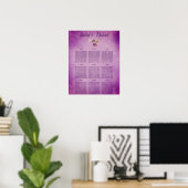  paars Floral Charm Wedding Poster (Thuiskantoor)
