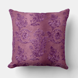  Paars Floral Damask Violet Patroon Kussen