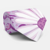 Paars Floral Dotted Tribal Daisy Tattoo Patroon Stropdas (Opgerold)