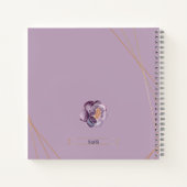Paars Floral Geometric Wedding Guest Book Notitieboek (Achterkant)