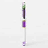  Paars Floral Gold Lavender Greenery Case-Mate iPhone Case (Achterkant/links)