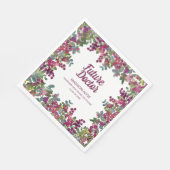 Paars Floral Greenery Future Doctor Afstuderen Servet (Hoek)