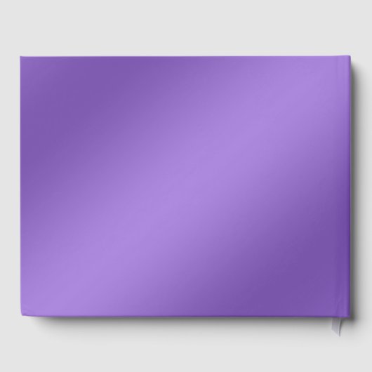 Paars Floral Guest Book Gastenboek (Achterkant)