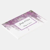 Paars Floral Guest Book Gastenboek (Hoek)